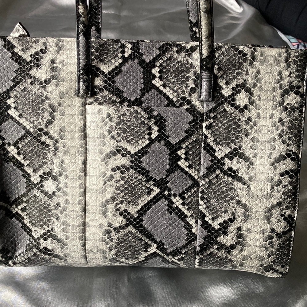 Jason Wu Python Tote Bag Snake Print - Black and … - image 8